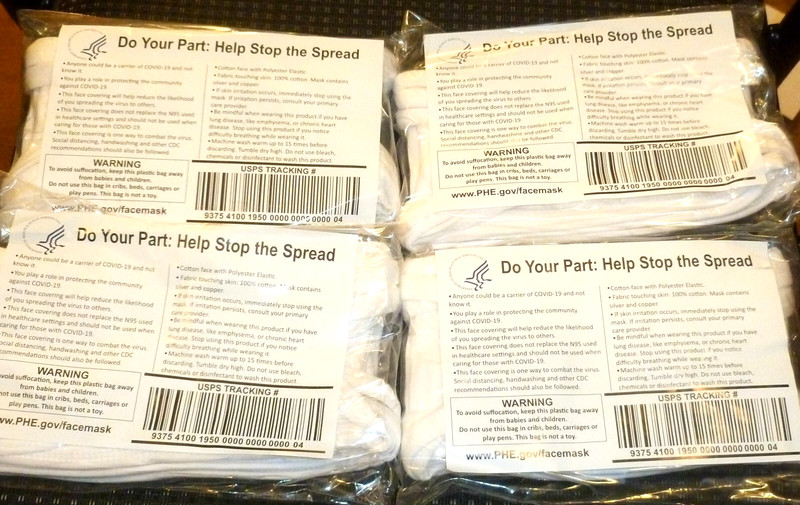 White Cloth Face Masks – 5 Masks in each package, 4 Packages -Total 20 New Masks