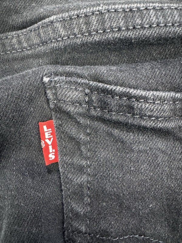 Levis 511 Premium Jeans Men 33x32 Black Slim Fit Stretch Distressed Denim gallery
