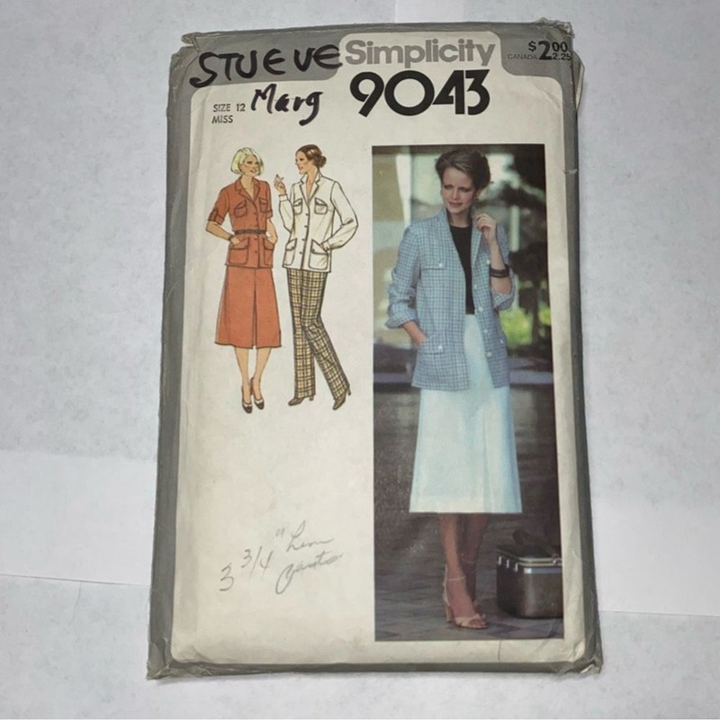 * Simplicity 9043 sewing Pattern Versatile Wardrobe Designs 1979 vintage uncut