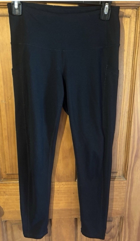 Zella Z by Zella Black High Rise Ankle Leggings Pockets Stretch Size S
