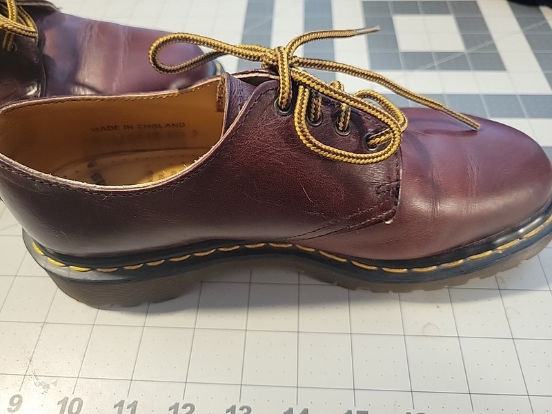U15 Oxblood Maroon Low Top Dr. Martens, Size 7 In Women, Made In England gallery