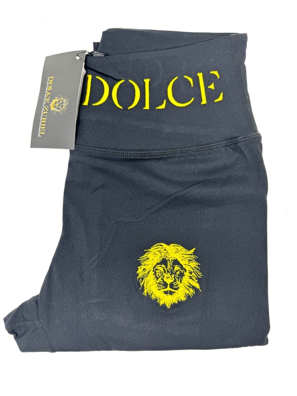 Dolce Zuriel Leggings with Lion Head Logo 86% Nylon, 14% Spandex (Large) gallery