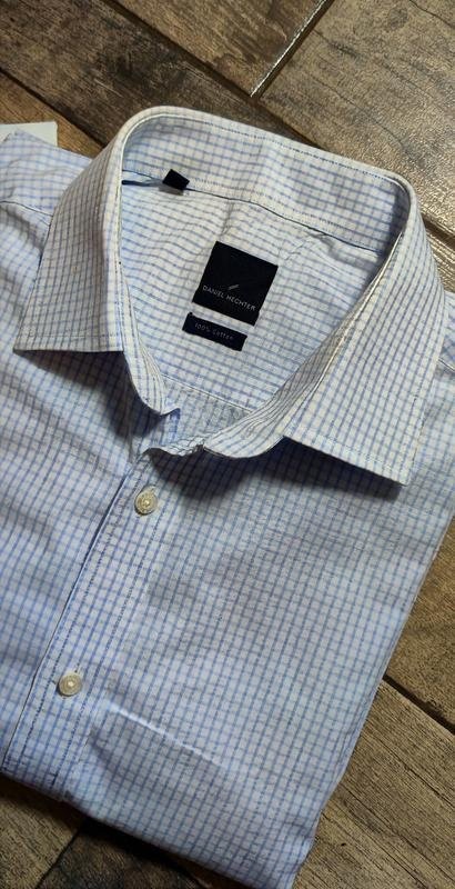 Men Daniel Hechter shirt blue cotton 40/L/48 gallery