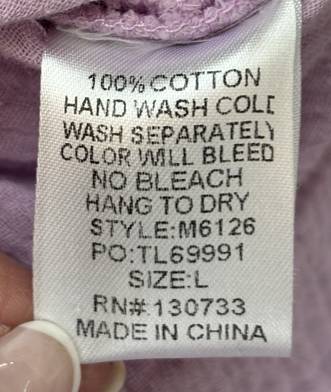 Umgee USA RN #130733 v-neck top Cotton Long Size Large Shirt gallery