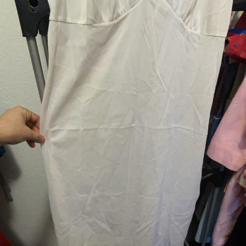 Sears Women's White Solid Full Slip Slip Regular Size 36 Machine Wash Warm gallery