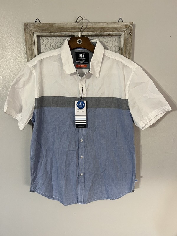 New MBX Stay Chill Button Up Short Sleeve Size Large