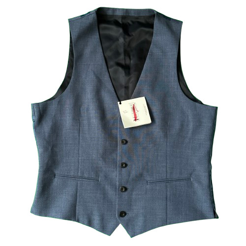 John Lewis WaistCoat Mens Mid Blue Warwick Wool Melange Sz Chest 40 Regular Fit.