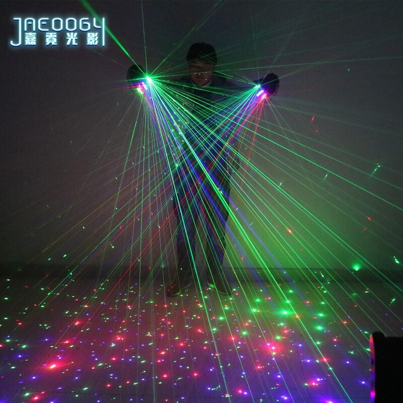 LED Light Glow Gloves DJ Dancer Bar Stage Show Color Laser Gloves Cosplay Props gallery