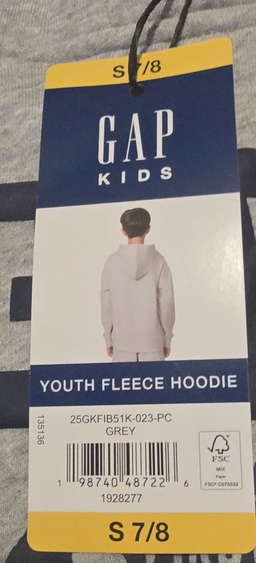 Gap KidsGap Youth Fleece Hoodie BOYS 7/8 gallery