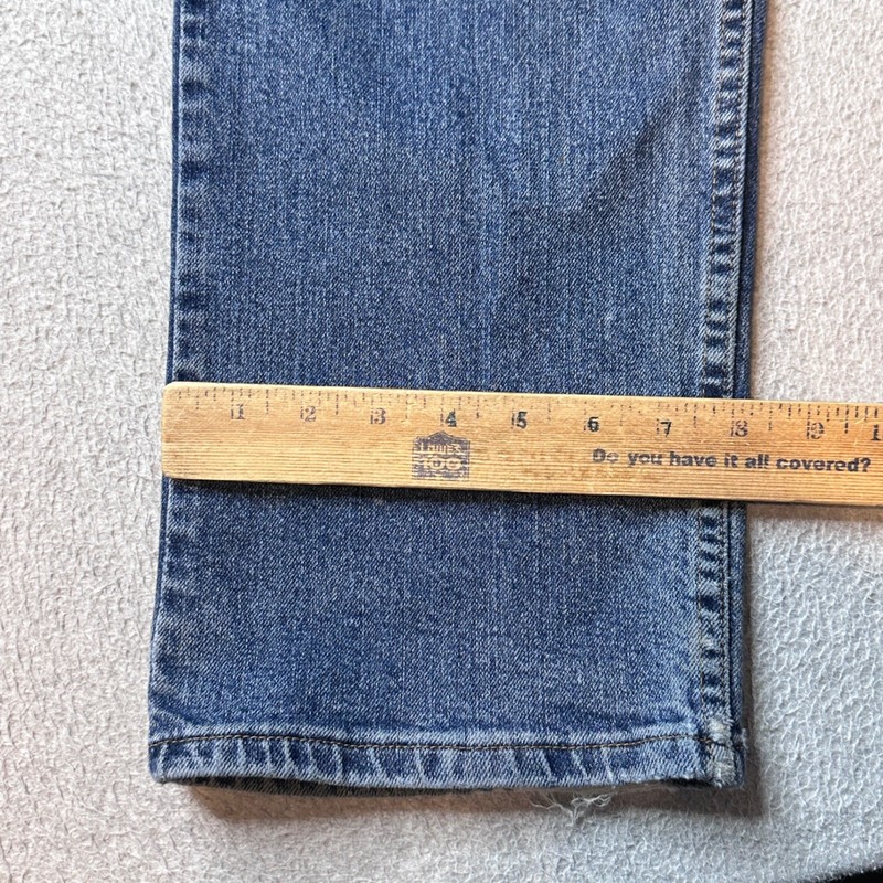Wrangler Jeans Mens 36x29 Blue Regular Fit 96CFW Straight Leg Stretch Distressed gallery