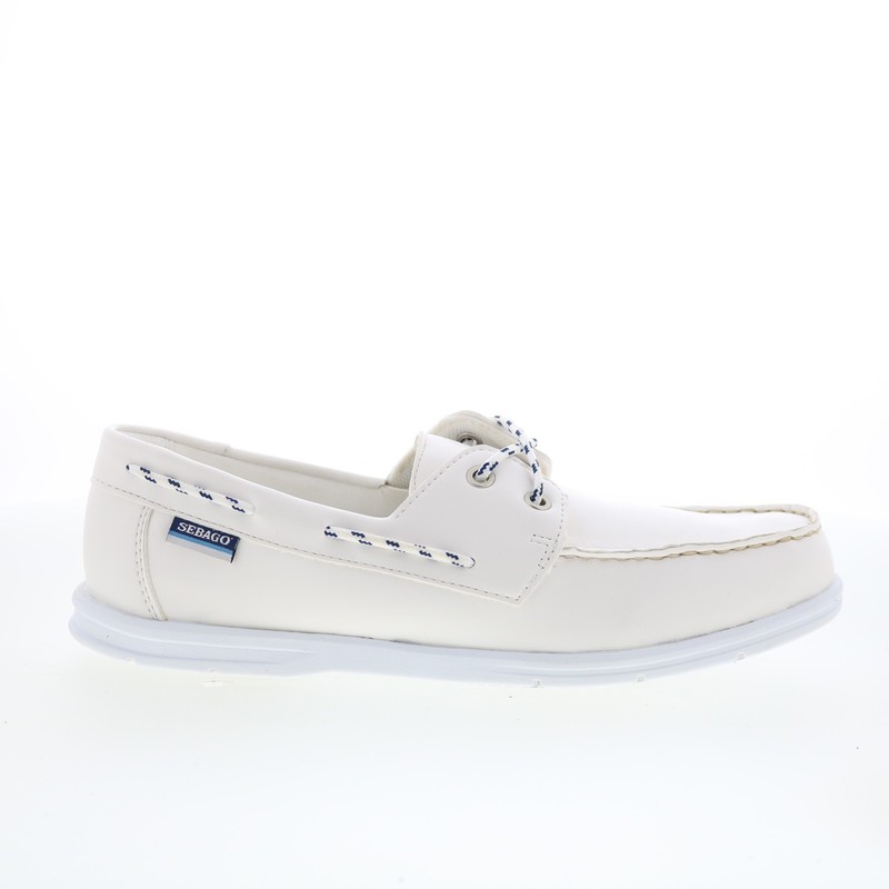 Sebago Jackman 78114CW-911 Mens White Loafers & Slip Ons Boat Shoes