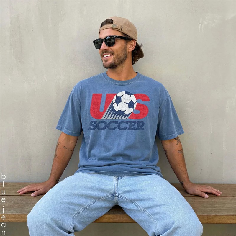 USA Soccer Retro Shirt, USA Soccer World Vintage Comfort Colors Shirt