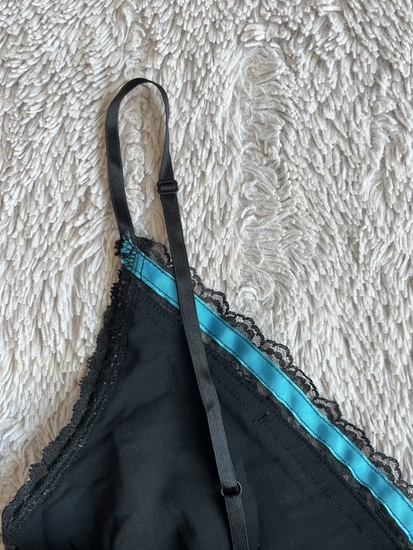 Vintage Y2K - Contrast Ribbon and Lace Trim Cami Top - RESTIR: Le Ciel Bleu gallery