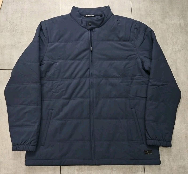 Travis Mathew Interlude Puffer Jacket Navy Blue Full Zip Men XXL