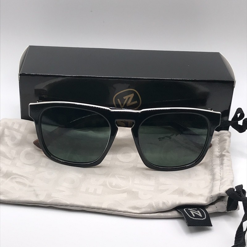 VonZipper Banner Rectangular Black White Tortoise/Vintage Gray Sunglasses gallery