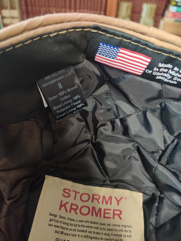 Stormy Kromer Trail Cap, Water-Repellent Waxed Cotton Ripstop - Stone - Size 8 gallery