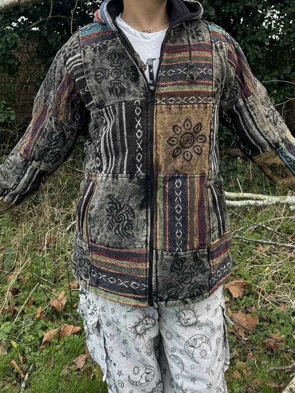 Unisex Jacket | Patched Jacket | Handmade | Eco Friendly | Hippie Boho Spiritual gallery