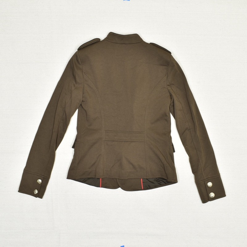 Tommy Hilfiger Women Double Breasted Blazer Jacket Solid Polyester Brown Size 0 gallery