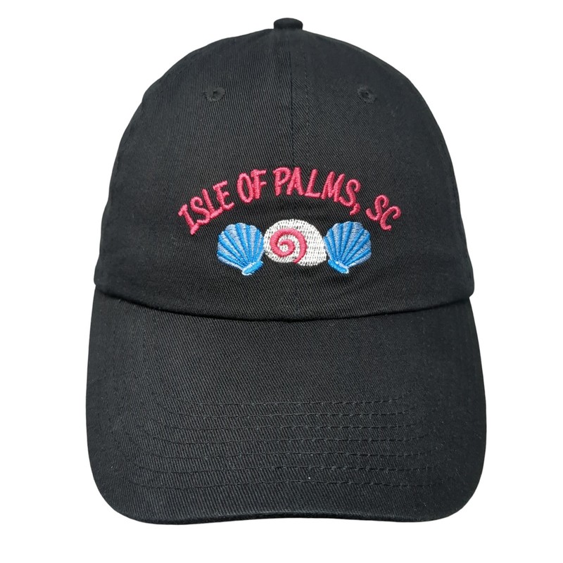 Isle Of Palms SC Strapback Hat Black One Size Embroidered Adjustable