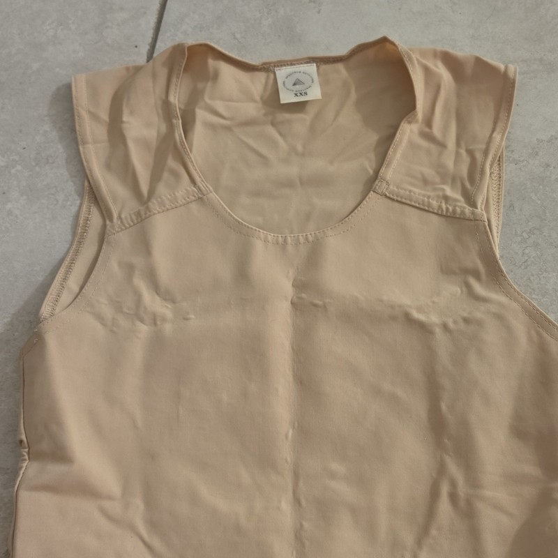 Spectrum Outfitters Beige Shapewear Compression Tank Top XXS Waist Abdomen