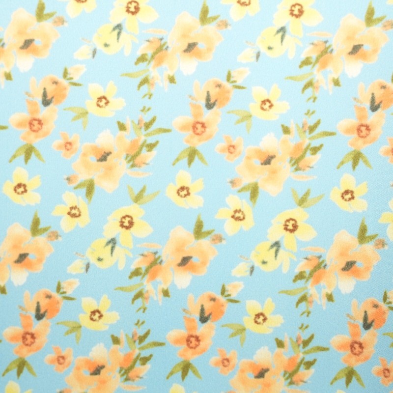 Quieti Performance Short-Sleeve Shirt L Blue Yellow Floral Stretch NWT $115 gallery