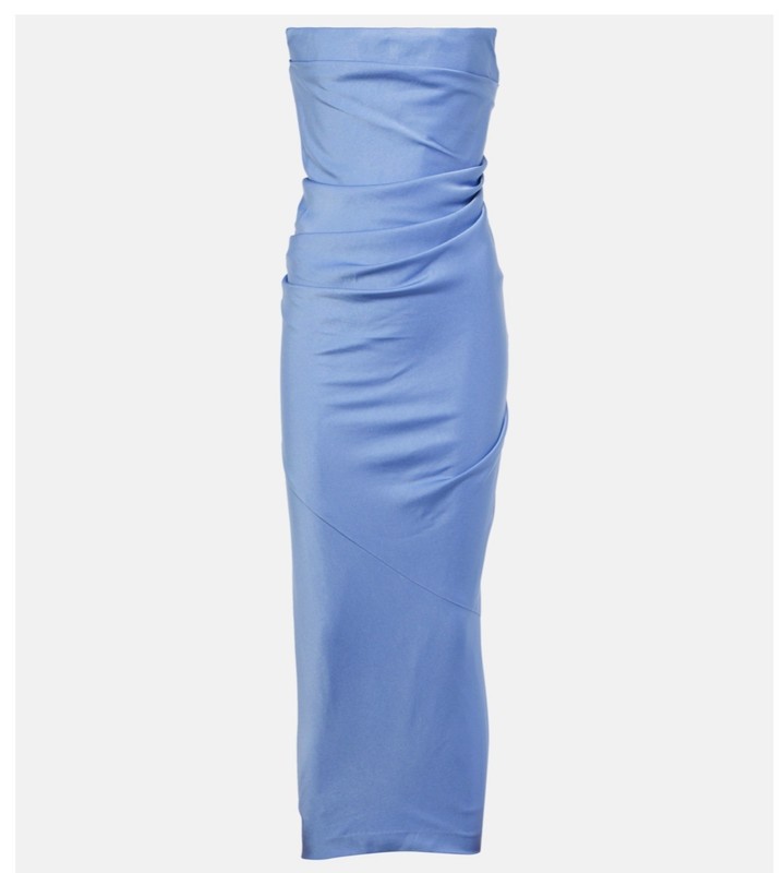 Alex Perry Designer sz AU 12/ US 8 RE24 Strapless Draped Dress RRP$3,000AUD