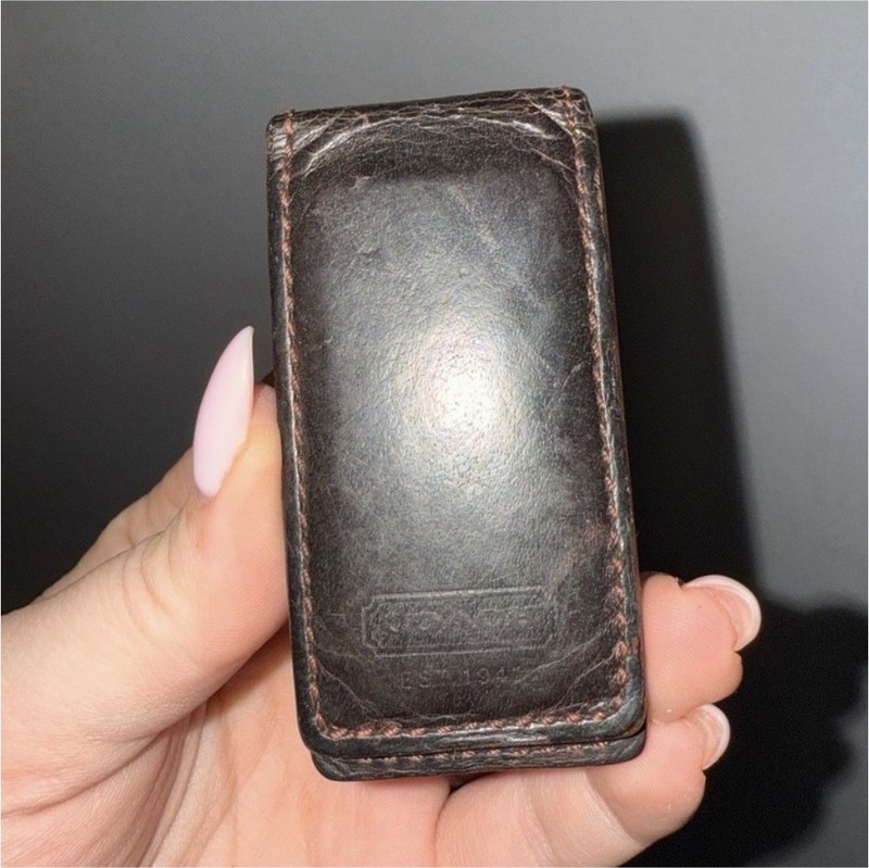 Vintage Coach Leather Money Clip