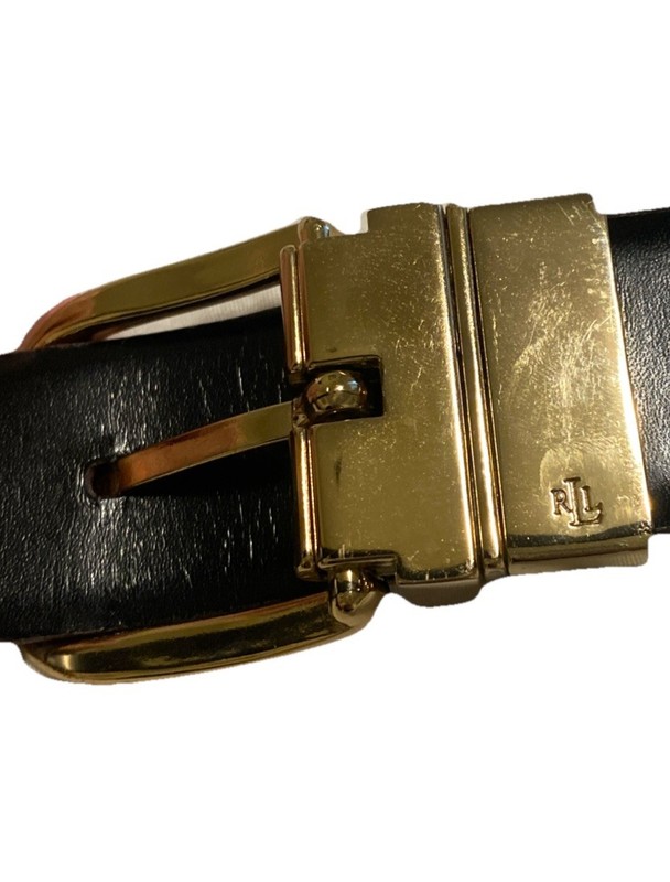 Lauren Ralph Lauren Reversible Brown/Black Leather Belt 1"W Fits 37 Inch Waist gallery