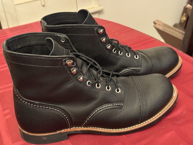 Red Wing Shoes Iron Ranger Black Leather Cap Toe Boots , Men 11.5 EE gallery