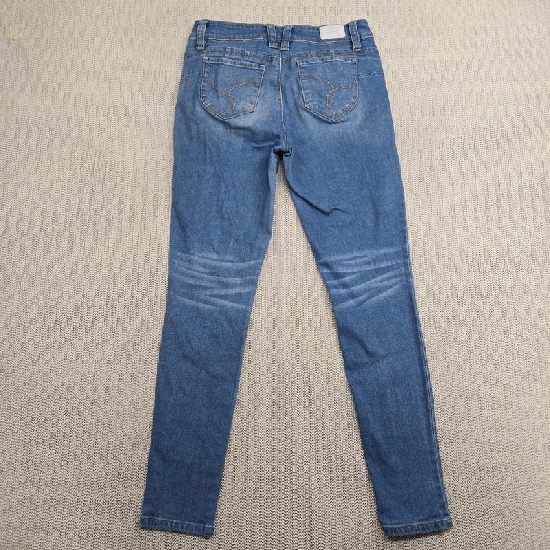 YMI Wanna Betta Butt Jeans Womens 7/28 Mid Rise Skinny Distressed Denim Pants gallery