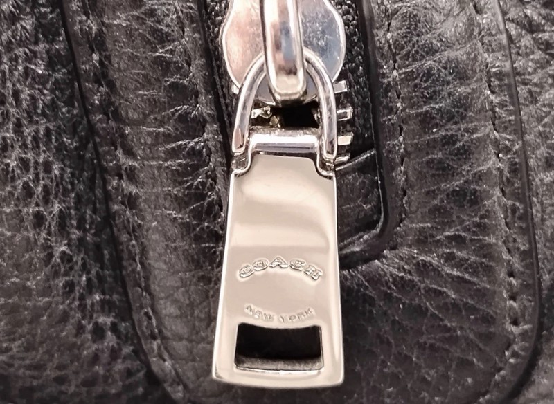Coach Large Black Leather Bag gallery