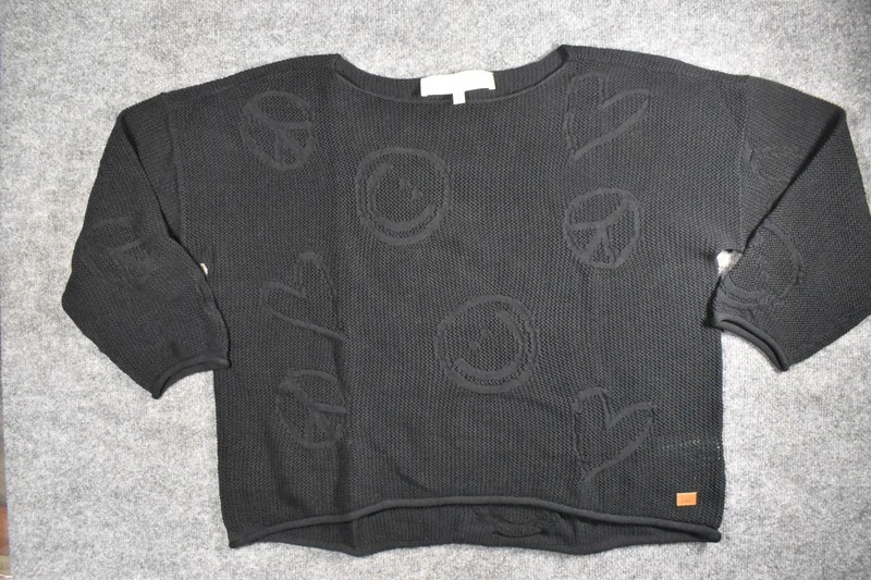 Peace Love World Boheme Mixed Motif 100% Cotton Sweater