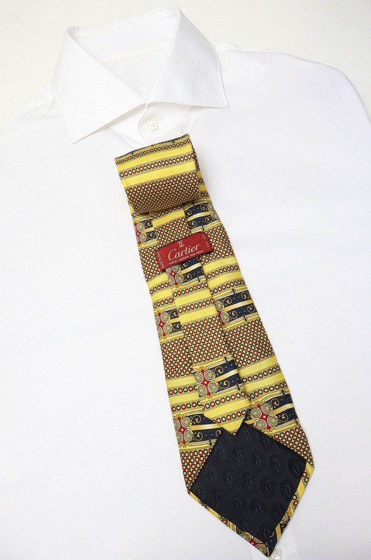Cartier Tie Men’s One Size Multicolor Patterned Classic 100% Silk
