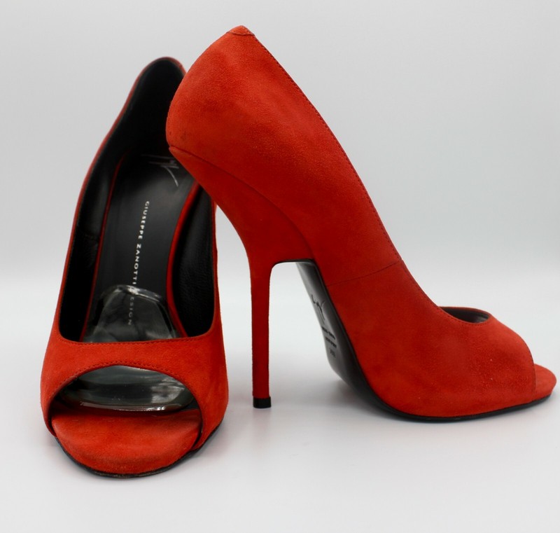 Designer Giuseppe Zanotti Alien Heel High Heels shoes Orange EUR39