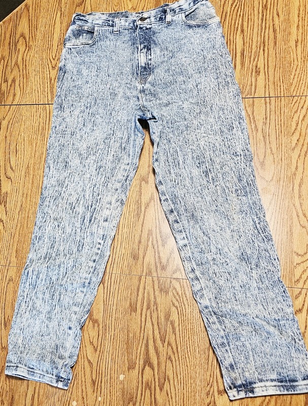 Vintage 80s CAP FERRAT Acid Wash High Rise Tapered Jeans Size 15/16