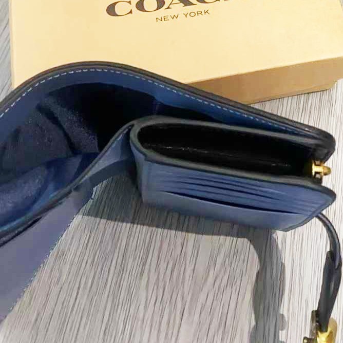 COACH Tabby Medium Wallet Signature Denim CA196 outlet New With Box gallery