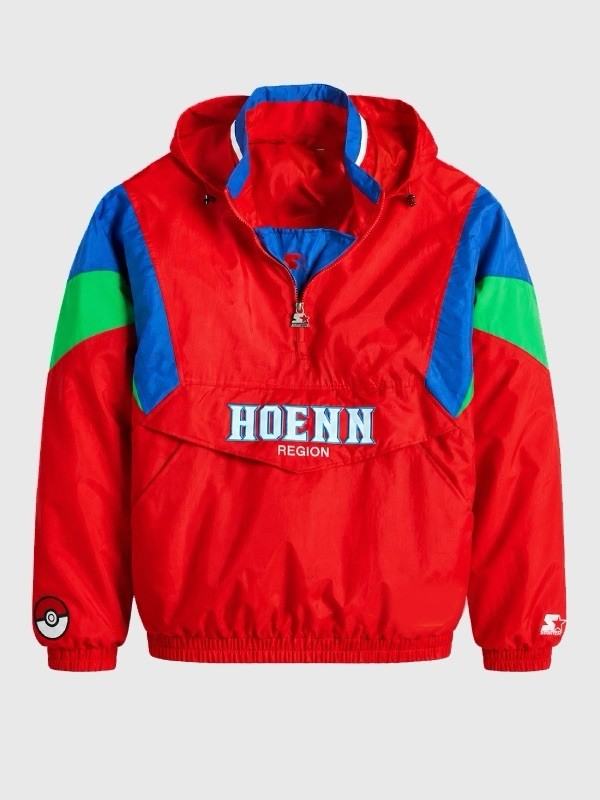 Pokemon x Target Starter Pullover Jacket Red Hoenn Region Size L In hand