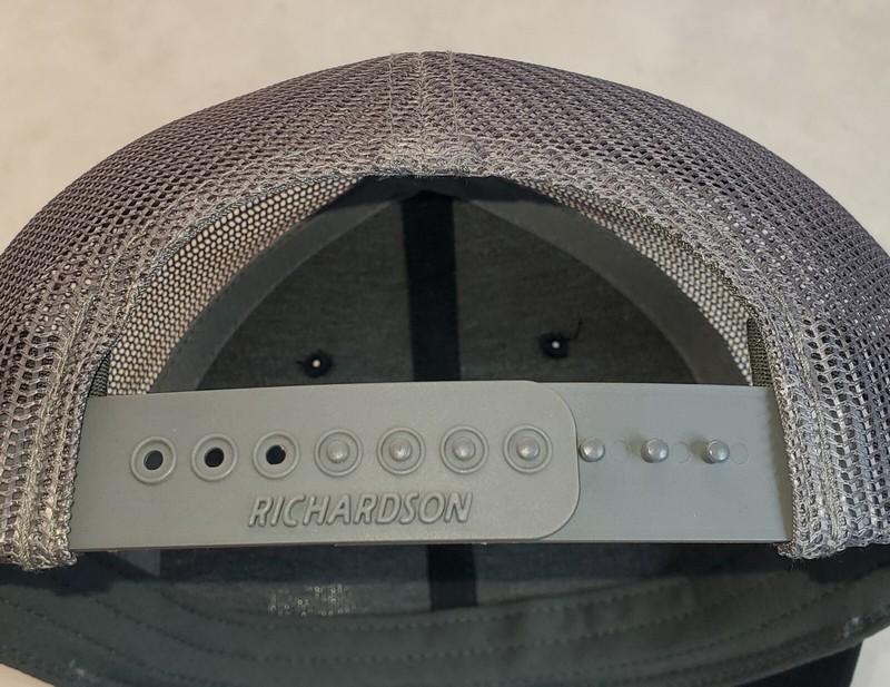 Snap-on Patch on Richardson 112 Trucker Hat Snapback Black/Charcoal gallery