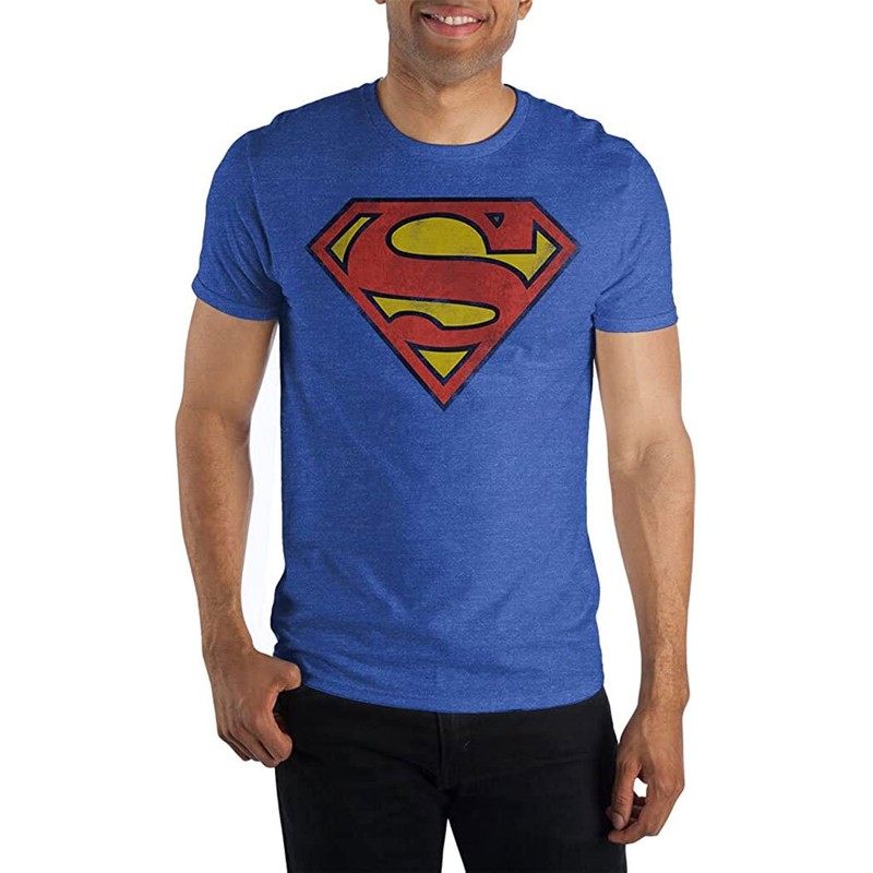 DC Comics Superman Classic Logo Distressed Royal T-Shirt