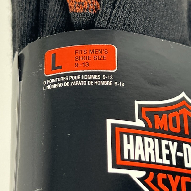 Harley Davidson Socks, Men’s Large, 2 Pair NEW! Made In USA Slightly Irregular gallery