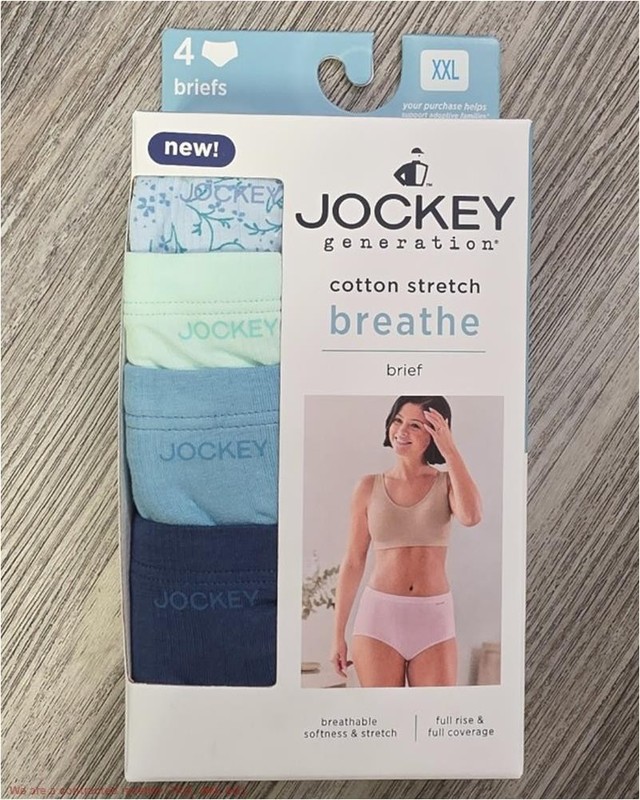 Jockey Generation Women’s 4pk Cotton Stretch Briefs – Blue XXL *SEE DEAL!!!*