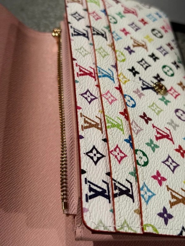 Louis Vuitton White Multicolor Sarah Long Wallet Snap Button gallery