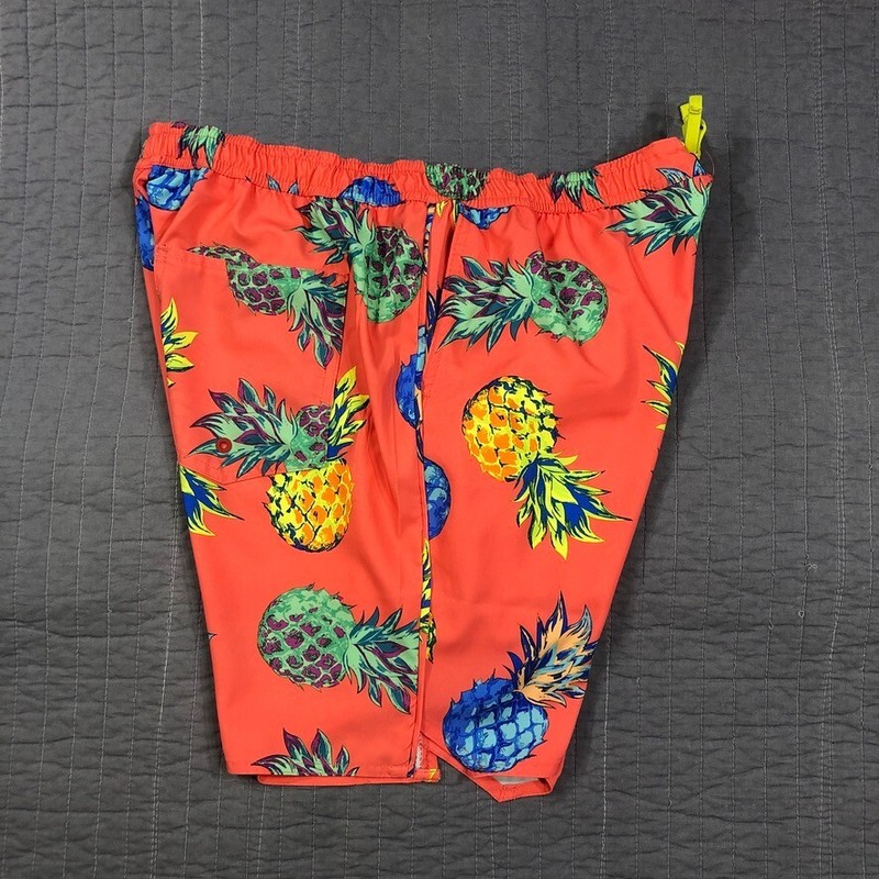 Ocean Current Swim Trunks Men XL Coral Blue Pineapple Trunks Festival Beach gallery