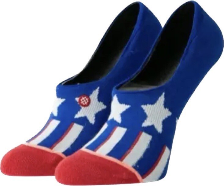 Stance Women Blue No Show Nylon Cushion Durable Patriotism Casual Socks S 5-7.5