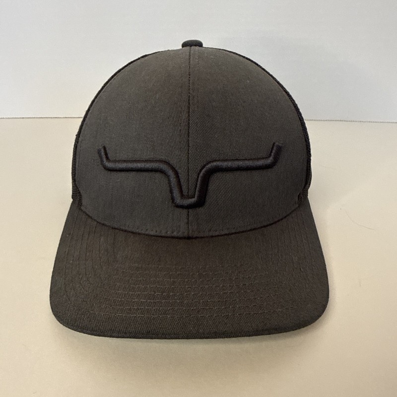 Kimes Ranch Weekly Trucker Hat Black Adult Black Embroidered Logo And Mesh Back