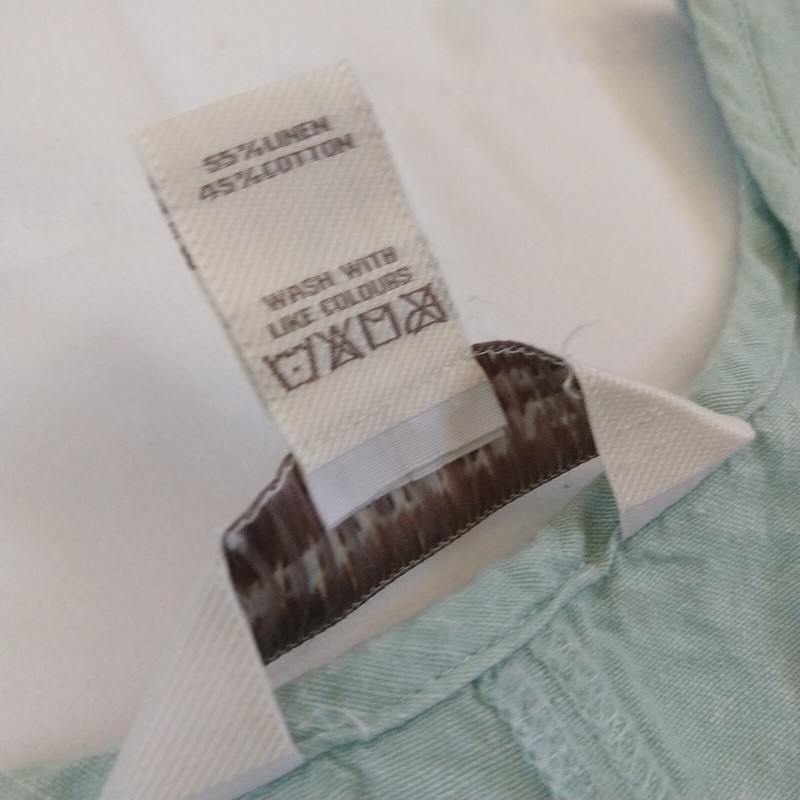 Freedom Trail by Kyodan Linen Blend Midi Dress Size M Mint Green Pockets gallery
