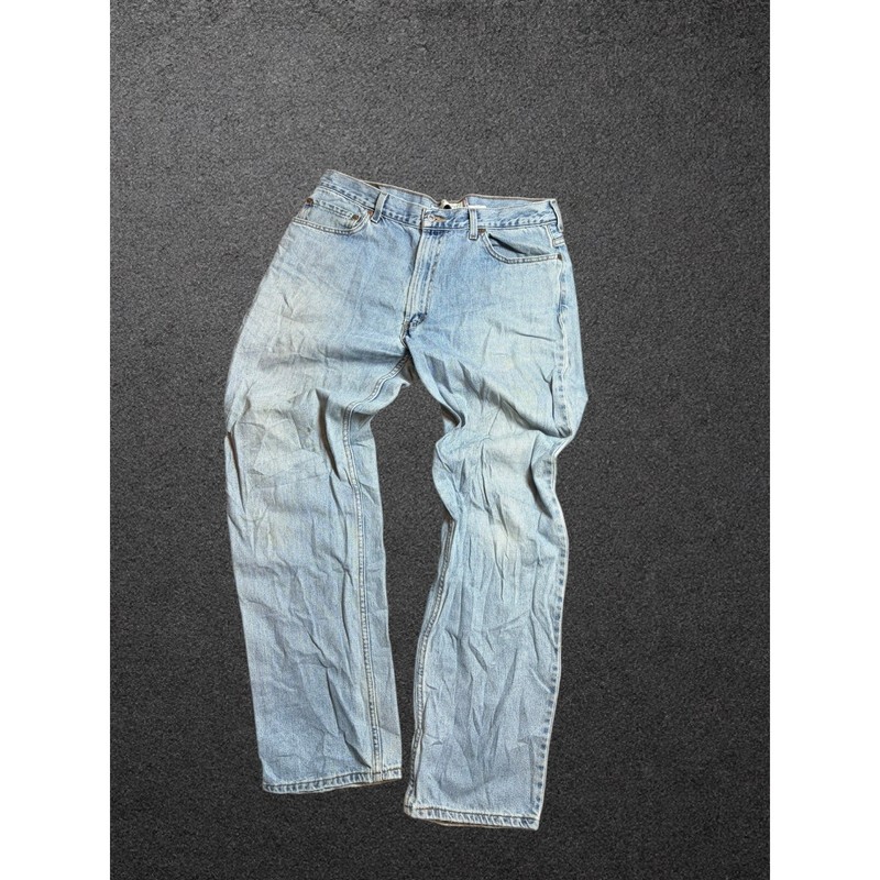 Levis 550 Relaxed Fit Jeans Mens 36×34 Light Wash Blue Denim Vintage 100% Cotton