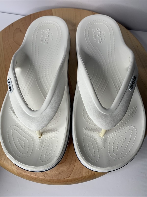 Crocs Sandals Bayaband Flip Flops Iconic Comfort 205393 W 8 / M 6 Blue/White