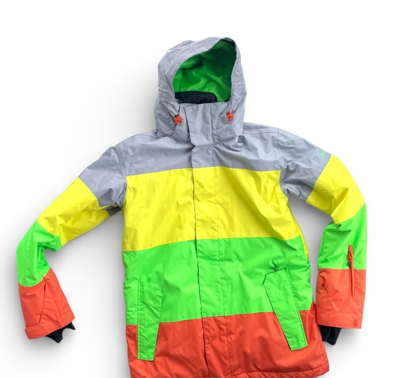 Gsou Snow Multi Color Ski Snowboarding Jacket coat Waterproof Winter hood Mens M