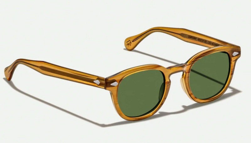 MOSCOT LEMTOSH SUNGLASSES. BLONDE. NEW WITH CASE. 49[] 24-145. CLASSY CLASSICS!